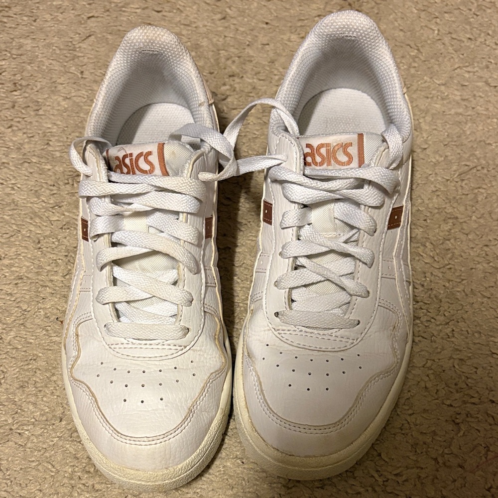 Asics White and rose gold Sneakers